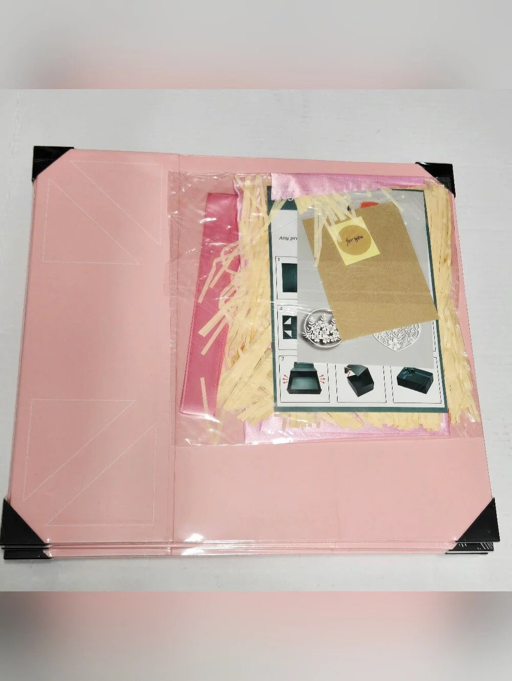 HongCai Printing Large Pink Magnetic Gift Boxes w/ Lid 13.5x10x5” Set of 5 New